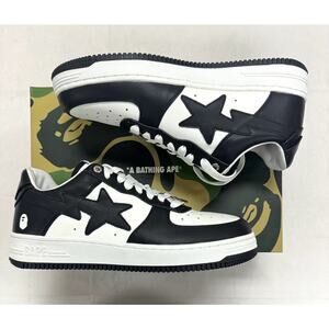 Size 10- A Bathing Ape Bape Bapesta #4 M1 Sneakers Black/White OG ALL Brand New